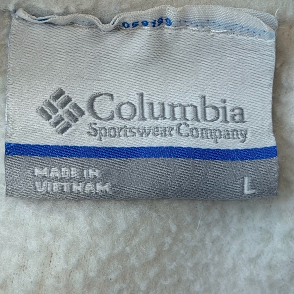 Columbia Fleece Full Zip Jacket Women's White Gorpcore Outdoor Benton Springs L - Picture 7 of 12
